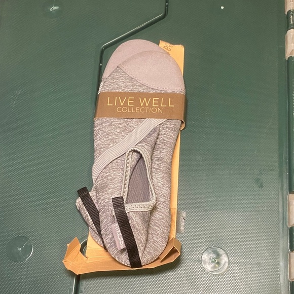 Fitkicks Shoes - Live Well Collection Women’s Gray Slip-On Athletic Ballet Flat
